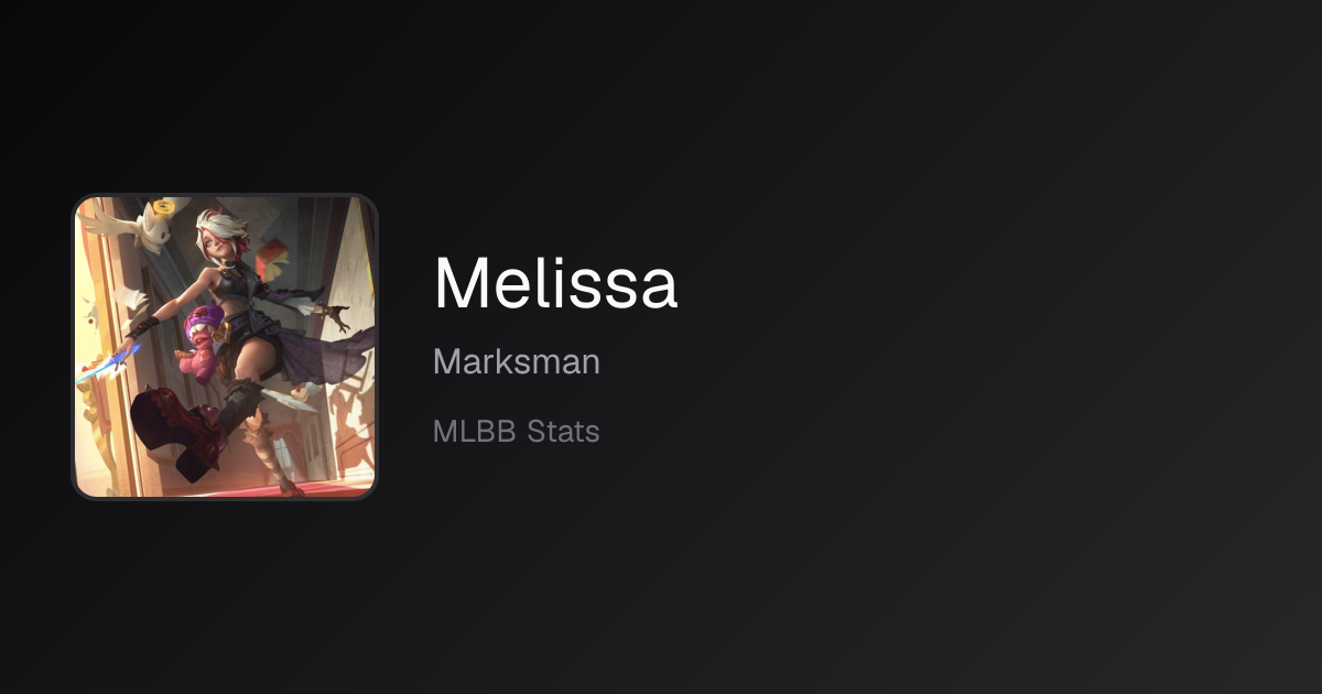 Melissa Matchups (October 2026) — Win Rates vs Every Hero