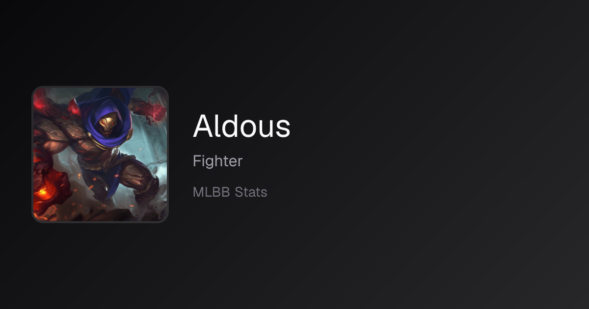 Aldous Matchups (October 2026) — Win Rates vs Every Hero